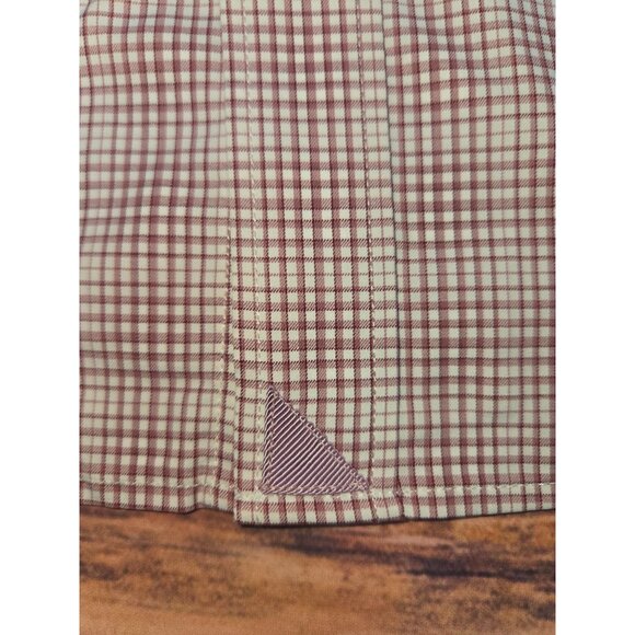 Untuckit Mens XXX-Large Button-Up Shirt Nylon Blend Red & White Checkered - Picture 6 of 8